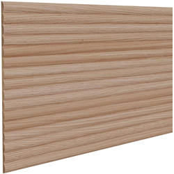 Solid Wood 3/4 Inch Bead Width Flexible Decorative Tambour Panel, Sheet Size- 48 Inch Slat Length x 12 Inch Width x 5/16 Inch Thickness, Unfinished Red Oak