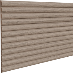 Solid Wood 1 Inch Bead Width Flexible Decorative Tambour Panel, Sheet Size- 48 Inch Slat Length x 12 Inch Width x 1/2 Inch Thickness, Unfinished White Oak