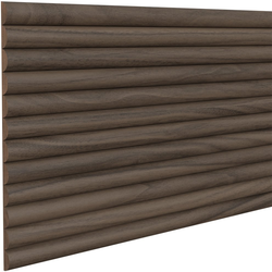 Solid Wood 1 Inch Bead Width Flexible Decorative Tambour Panel, Sheet Size- 48 Inch Slat Length x 12 Inch Width x 1/2 Inch Thickness, Unfinished Walnut