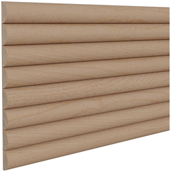  Solid Wood 1-1/2 Inch Bead Width Flexible Decorative Tambour Panel, Sheet Size- 48 Inch Slat Length x 12 Inch Width x 3/4 Inch Thickness, Unfinished Hard Maple
