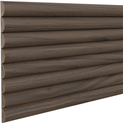  Solid Wood 1-1/2 Inch Bead Width Flexible Decorative Tambour Panel, Sheet Size- 48 Inch Slat Length x 12 Inch Width x 3/4 Inch Thickness, Unfinished Walnut