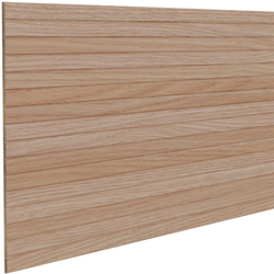 Solid Wood 3/4 Inch Width Bevel Slat Flexible Decorative Tambour Panel, Sheet Size- 48 Inch Slat Length x 12 Inch Width x 7/32 Inch Thickness, Unfinished Red Oak