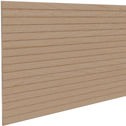  Solid Wood 3/4 Inch Width Bevel Slat Flexible Decorative Tambour Panel, Sheet Size- 48 Inch Slat Length x 12 Inch Width x 7/32 Inch Thickness, Unfinished Hard Maple