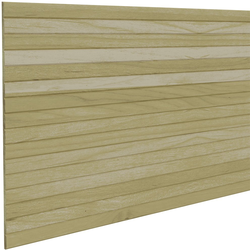 Solid Wood 3/4 Inch Width Bevel Slat Flexible Decorative Tambour Panel, Sheet Size- 48 Inch Slat Length x 12 Inch Width x 7/32 Inch Thickness, Unfinished Paint Grade