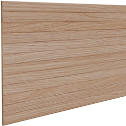  Solid Wood 1 Inch Width Bevel Slat Flexible Decorative Tambour Panel, Sheet Size- 48 Inch Slat Length x 12 Inch Width x 5/16 Inch Thickness, Unfinished Red Oak