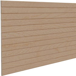 Solid Wood 1 Inch Width Bevel Slat Flexible Decorative Tambour Panel, Sheet Size- 48 Inch Slat Length x 12 Inch Width x 5/16 Inch Thickness, Unfinished Hard Maple
