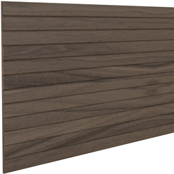 Solid Wood 1 Inch Width Bevel Slat Flexible Decorative Tambour Panel, Sheet Size- 48 Inch Slat Length x 12 Inch Width x 1/4 Inch Thickness, Unfinished Walnut
