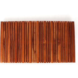 35-1/2 Inch Length x 19-3/4 Inch Width Sonder Teak Wood Shower Mat