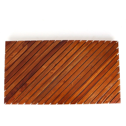 35-1/2 Inch Length x 19-3/4 Inch Width Freska Teak Wood Shower Mat