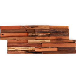21-1/4 Inch Length x 7 Inch Width Vintage 3D Teak Wood Wall Panels