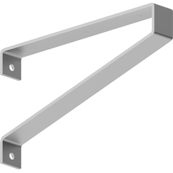 16 Inch Depth x 2 Inch Width x 9 Inch Length Savona Commercial Bench Bracket, Faux Stainless Steel Powder Coat