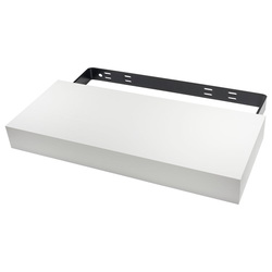  Floating Shelf with Concealed Wall Mount Bracket, 40 Inch Width x 10 Inch Depth x 3-1/4 Inch Height, MDF/White