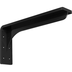 16 Inch Depth x 3 Inch Width x 8 Inch Length Banq Heavy Duty Bench Support, Flat Black