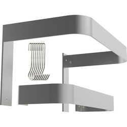 18 Inch Width Double Bar Wall Mount Pot Rack