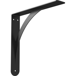 16 Inch Depth x 2 Inch Width x 16 Inch Length Brewer Commercial Brackets, Black