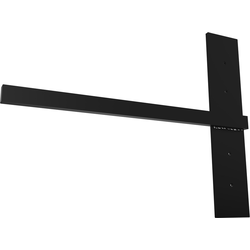  Concealed Heavy-Duty Stud Side-Mounted Floating Shelf Bracket, 18 Inch Length for Maximum 20 Inch Shelf Depth, 1-3/4 Minimum Height, Powder Coated Black Steel 