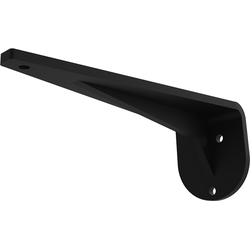 8 Inch Depth x 2-11/16 Inch Width x 3 Inch Length Radial Wall Shelf Bracket, Black