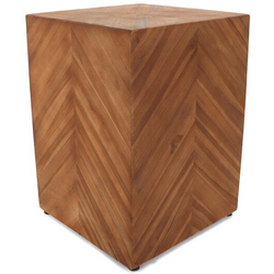 20 Inch Height x 15 Inch Length Firkin Teak End Table