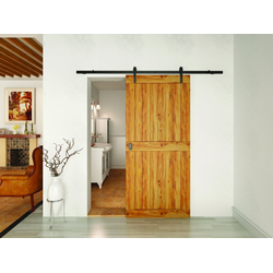 Final Sale, Final Sale, Final Sale, 78-3/4 Inch Length Slido Barn Door Kit with Straight Hanger for Max Door Weight 220 lbs.,Brown