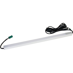  Loox 3045 Linkable 9 Inch Length Light Bar with Integrated 78-3/4" Lead and Inline Switch, 24V/1.5W, 3000K Warm White, Profile 2191 Silver