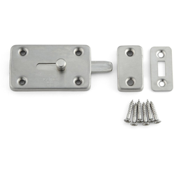 1-1/2 Inch Length x 1-17/64 Inch Height Flat Slide Bolt, Satin