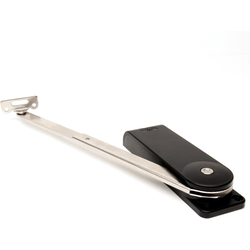 Heavy Duty Soft Down Stay for Downward Opening Flap Door, Left Side, 121-173 lbs·inch Torque, Black