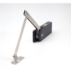 Heavy Duty Soft Down Stay for Downward Opening Flap Door, Left Side, 173-216 lbs·inch Torque, Black