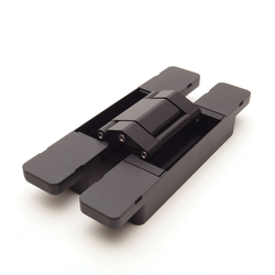  3 Way Adjustable Concealed Heavy Duty Door Hinge, Lift-Off Feature, Minimum Door Thickness 1-1/2” (38mm), Door Sizes up to 94-1/2” H x 35-7/16” W, Screw Head Covers, 5-15/32” (139mm) High, Black