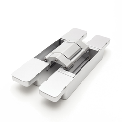  3 Way Adjustable Concealed Heavy Duty Door Hinge, Lift-Off Feature, Minimum Door Thickness 1-1/2” (38mm), Door Sizes up to 94-1/2” H x 35-7/16” W, Screw Head Covers, 5-15/32” (139mm) High Dull Chr