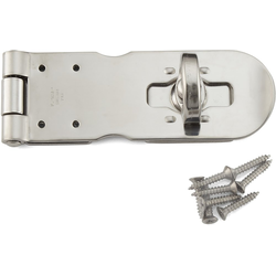 4-23/32 Inch Length Stainless Steel Hasp for Padlocks, Polished