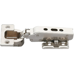  Heavy Duty Full 13/16” (25mm) Overlay Concealed Hinge for Large Doors up to 1-3/8” Thick, Free-Swinging, Nickel, ( Mounting Plate Required)