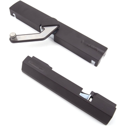 Surface Mount Lapcon Door Damper, Left Handed, Dark Brown