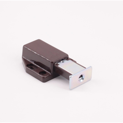  Push to Open Magnetic Door Touch Latch,1-27/64 Inch Width x 2-5/16 Inch Depth, 9/16 Inch (15mm) Throw, Brown