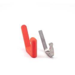 3 Inch Height x 9/16 Inch Width Hat and Coat Rubber Hook, Red
