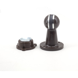 Rectangular Magnetic Door Stop and Holder, Brown