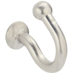 19/32 Inch Height x 21/32 Inch Projection Wire Screw-In Cup Hook, Polished