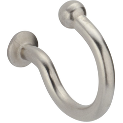 63/64 Inch Height x 1-5/32 Inch Projection Wire Screw-In Cup Hook, Polished
