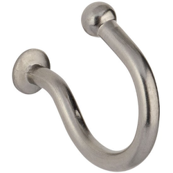 1-11/32 Inch Height x 1-19/32 Inch Projection Wire Screw-In Cup Hook, Polished