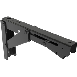 Drop-Down Folding Bracket for Countertops and Shelves, Trigger Release, 7-55/64 Inch D x 4-9/16 Inch H, 385 Pound Load Capacity, Black