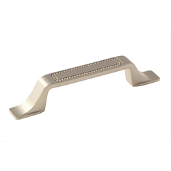 Clearance Sale, Carolyne 3-3/4 Inch Center to Center Satin Nickel Cabinet Pull