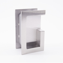 1-3/8 Inch Depth, 3-15/16 Inch Height Rectangular Sliding Door Handle, Satin