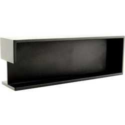 1-3/4 Inch Depth, 2 Inch Height Rectangular Sliding Door Handle, Black