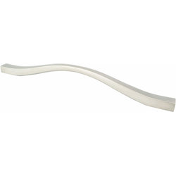 7-9/16 and 8-13/16 Inch Center to Center Fluid Cabinet Pull, Brushed Nickel