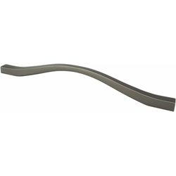 7-9/16 and 8-13/16 Inch Center to Center Fluid Cabinet Pull, Charcoal Gray