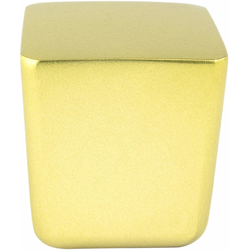 31/32 Inch Length Mini Square Cabinet Knob, Soft Gold