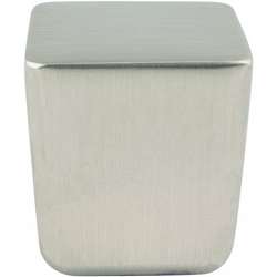 31/32 Inch Length Mini Square Cabinet Knob, Brushed Nickel