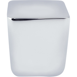 31/32 Inch Length Mini Square Cabinet Knob, Polished Chrome
