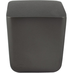31/32 Inch Length Mini Square Cabinet Knob, Charcoal Gray