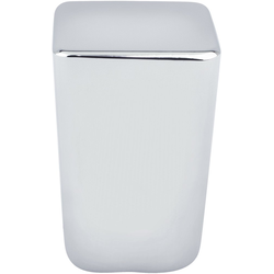 19/32 Inch Length Mini Square Cabinet Knob, Polished Chrome