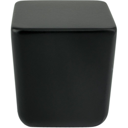 31/32 Inch Length Mini Square Cabinet Knob, Black